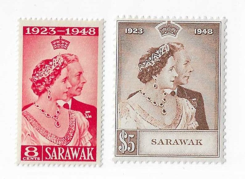 Sarawak Sc #174-175 Silver Wedding set of 2 LH VF