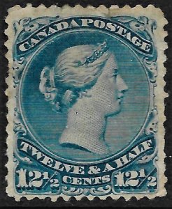 Canada #28 unused, no gum, faults, Cat. Val. $1,750.00 with gum.