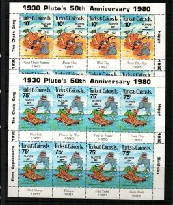 Turks and Caicos Island Scott 468-9 Mint NH sheets (Catalog Value $20.00)