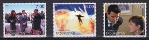 Tajikistan 2000 JAMES BOND The world is not enoughBrosnan/Marceau Set (3) MNH