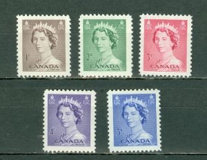 CANADA 1953 QE KARSH PORTRAIT #325-329 SET MNH...$1.40