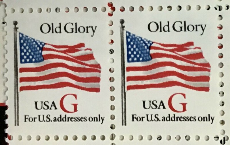 2882 Red "G" and Old Glory MNH (32 c) 100 stamps FV 32.00 Issued 1994