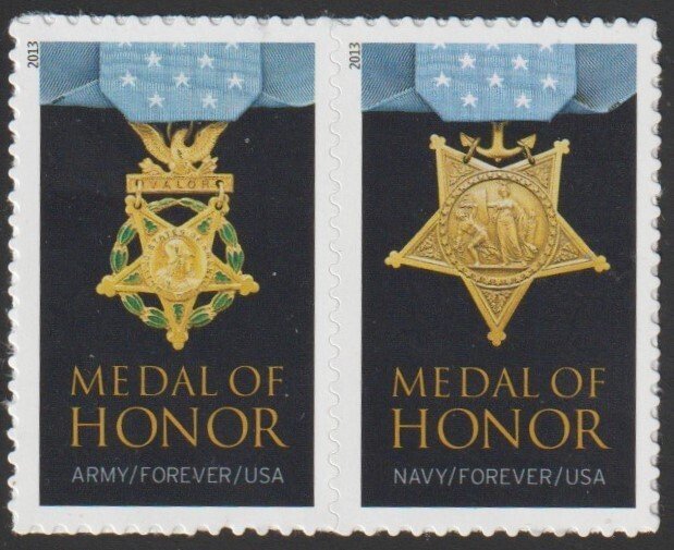 SC# 4822-23 - (46c) -  WWII Medal of Honor, Navy & Army MNH pair