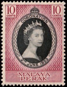 ✔️ MALAYA PERAK 1953 - CORONATION - SC.  126 MNH ** [5CW2]