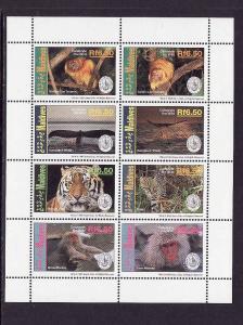 Maldives-Sc#1958-unused NH sheet-Celebrate the Wild-Animals-