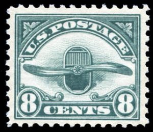 United States #C4 Mint nh very fine   Cat$35 Airmail, 1923, 8¢ Propeller