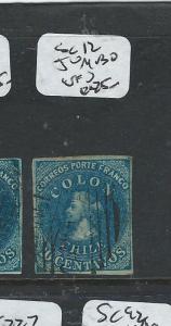 CHILE (P0806B) 10C COLUMBUS SC12  4 GOOD MARGINS   VFU