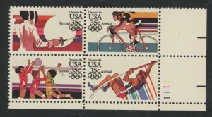 United States #C109-12 Mint (NH) Plate Block (Olympics)