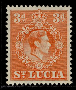 ST. LUCIA GVI SG133, 3d orange, NH MINT. 