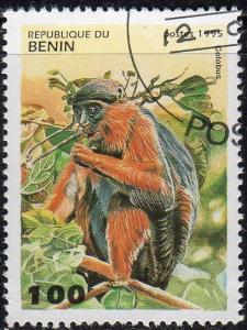 Benin 757 - Cto - 100fr Colobus Monkey (1995) (cv $0.80) (1)