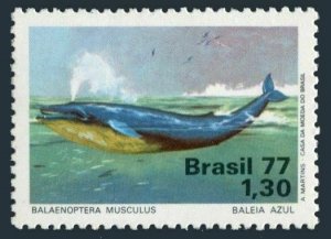 Brazil 1510,MNH.Michel 1597. Protection of Marine life,1977.Blue whale.