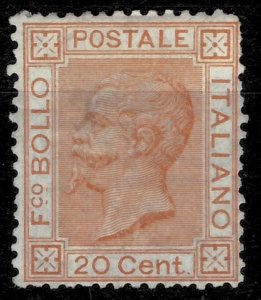 Italy 1877 20c Orange mint ☀ (SA 28a) Sassone 6500 Euros ☀ MH stamp