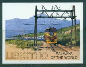Lesotho 1984 Trains MS MUH
