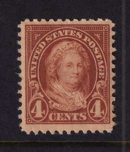 1923 Martha Washington 4c brown Sc 556 MNH single CV $35 (F