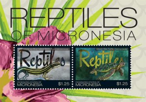 Micronesia - Reptiles - 2 Stamp  Sheet MIC1116S