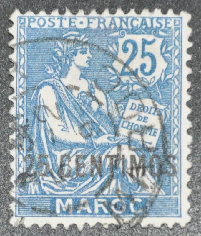 DYNAMITE Stamps: French Morocco Scott #18 – USED