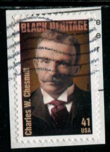 4222 US 41c Charles W Chesnutt SA, used on paper