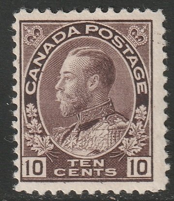 Canada 1912 Sc 116 MH* brown purple