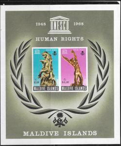 Maldive Islands #297a  Human Rights souvenir sheet7  (MNH) CV$8.50