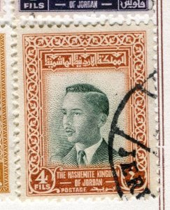 JORDAN; 1955-59 early King Hussein issue fine used 4f. value