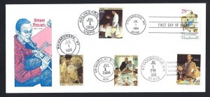 1994 BSA Boy Scout Norman Rockwell #2839 FDC Stockbridge dual cancels Gamm