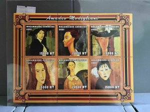 Mozambique 2001 Amadeo Modigliani  mint never hinged stamps sheet R26092