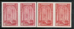 Canada #241b #241c Extra Fine Never Hinged Imperf Pair Duo