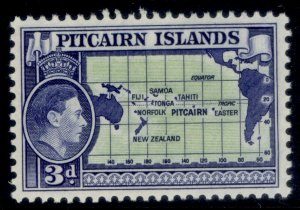 PITCAIRN ISLANDS GVI SG5, 3d yellow-green & blue, M MINT.