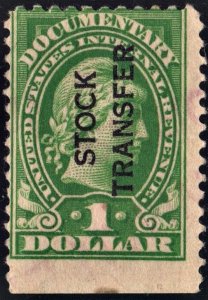 RD12d $1.00 Stock Transfer Stamp (1918) Used