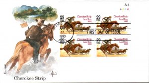#2754 Cherokee Strip Plate Edken FDC