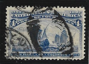 U.S. Scott #233 Used 4c Columbian 2019 CV $8.00