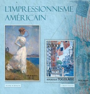 2013 TOGO  MNH. AMERICAN IMPRESSIONISM. Michel Code: 4707 / Bl.757