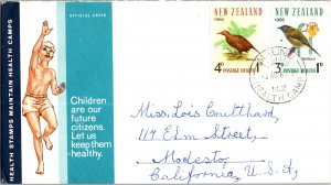 New Zealand, Worldwide First Day Cover, Birds, Children