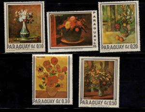 Paraguay Scott 1027 five stamps from strip MNH**