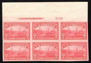 MOMEN: US STAMPS #373 PLATE BLOCK OF 6 MINT OG NH LOT #80381