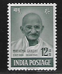 INDIA 205 MINT HINGED, MAHATMA GANDHI ISSUE 1948