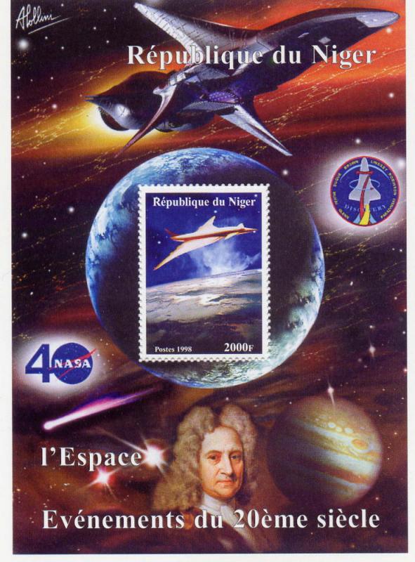 Niger 1998 Sir Halley/Halley's Comet SS perf.MNH 10100NIG1B 