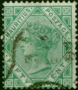 Mauritius 1880 50c Green SG99 Fine Used