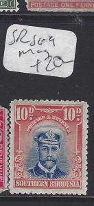 SOUTHERN RHODESIA    (PP0410B)  KGV 10D ADMIRAL   SG 9   MOG