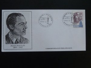 world war II WWII Resistance Jan Moulin commemorative cover France 1993