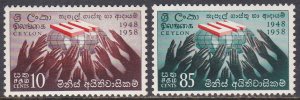 Ceylon Sc #357-358 MNH