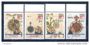 1990 Macau/Macao Old maps MI.658-1 4V STAMP