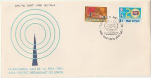 Malaysia 1984 20th Anniversary of Asia Pacific Broadcasting Union FDC SG#295-296