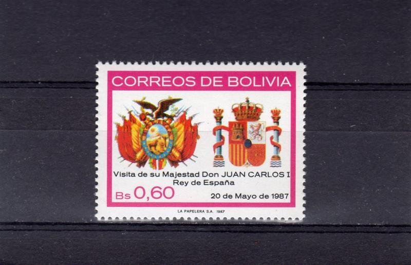 Bolivia 1987 STATE VISIT KING JUAN CARLOS OF SPAIN (1v) Perforated Mint (NH)