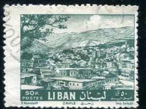 Lebanon Sc#372  View of Zahle  Used