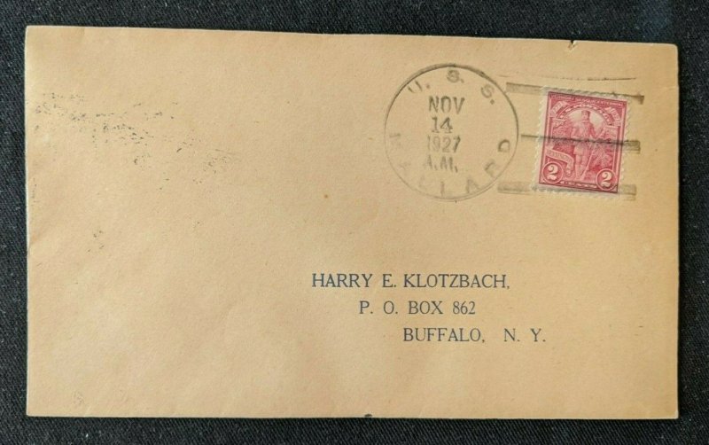 1927 USS Mallard Minesweeper US Navy Cover Buffalo New York NY