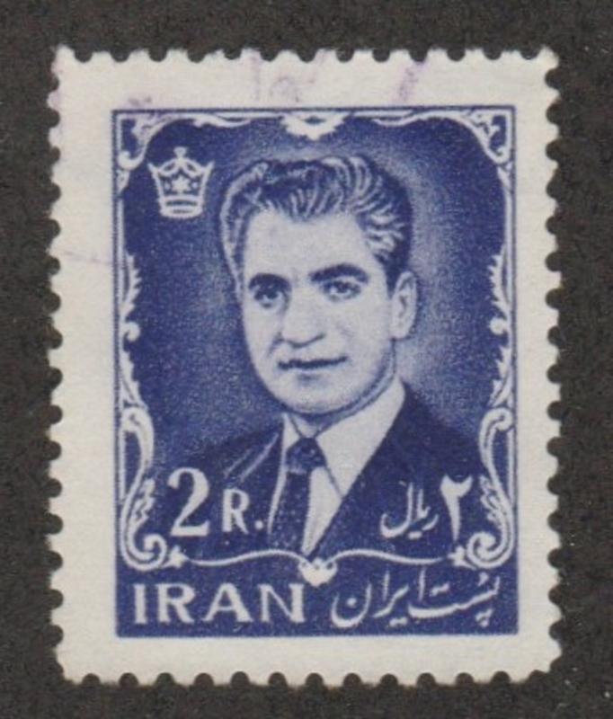 Persian stamp, scott# 1214, used, 2r violet blue, Mohammad Reza Shah, # Aoo84