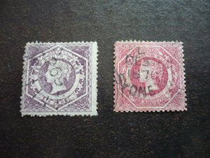 Stamps - New South Wales - Scott# 40,42 - Used Part Set of 2 Stamps