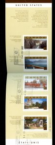 ? United States Attractions 5x$0.65 souvenir booklet cancelled used Canada 