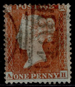 GB QV SG22, 1d red-brown SC14 DIE I, USED. Cat £100. AH 